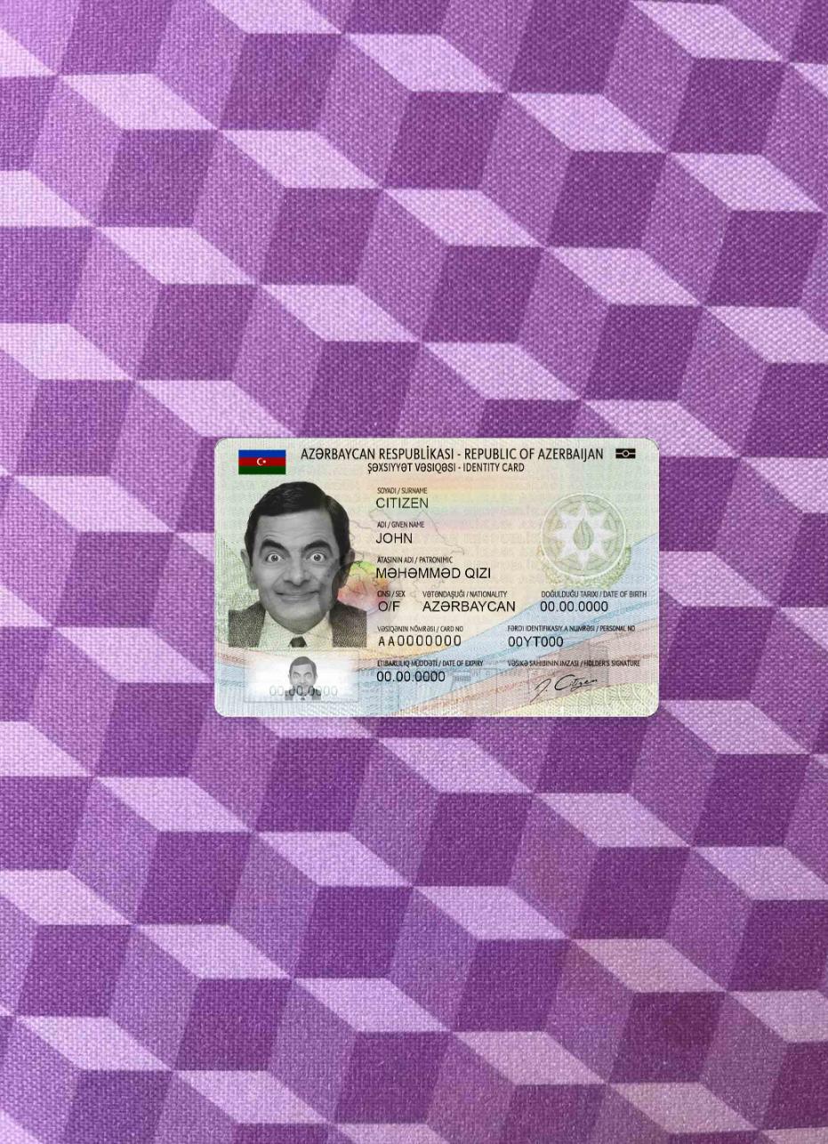 Azerbaijan ID photolook FRONT PSD template